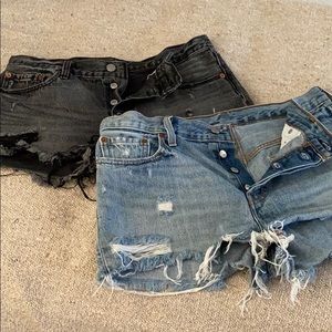 2 Pairs Levi High-waist Shorts